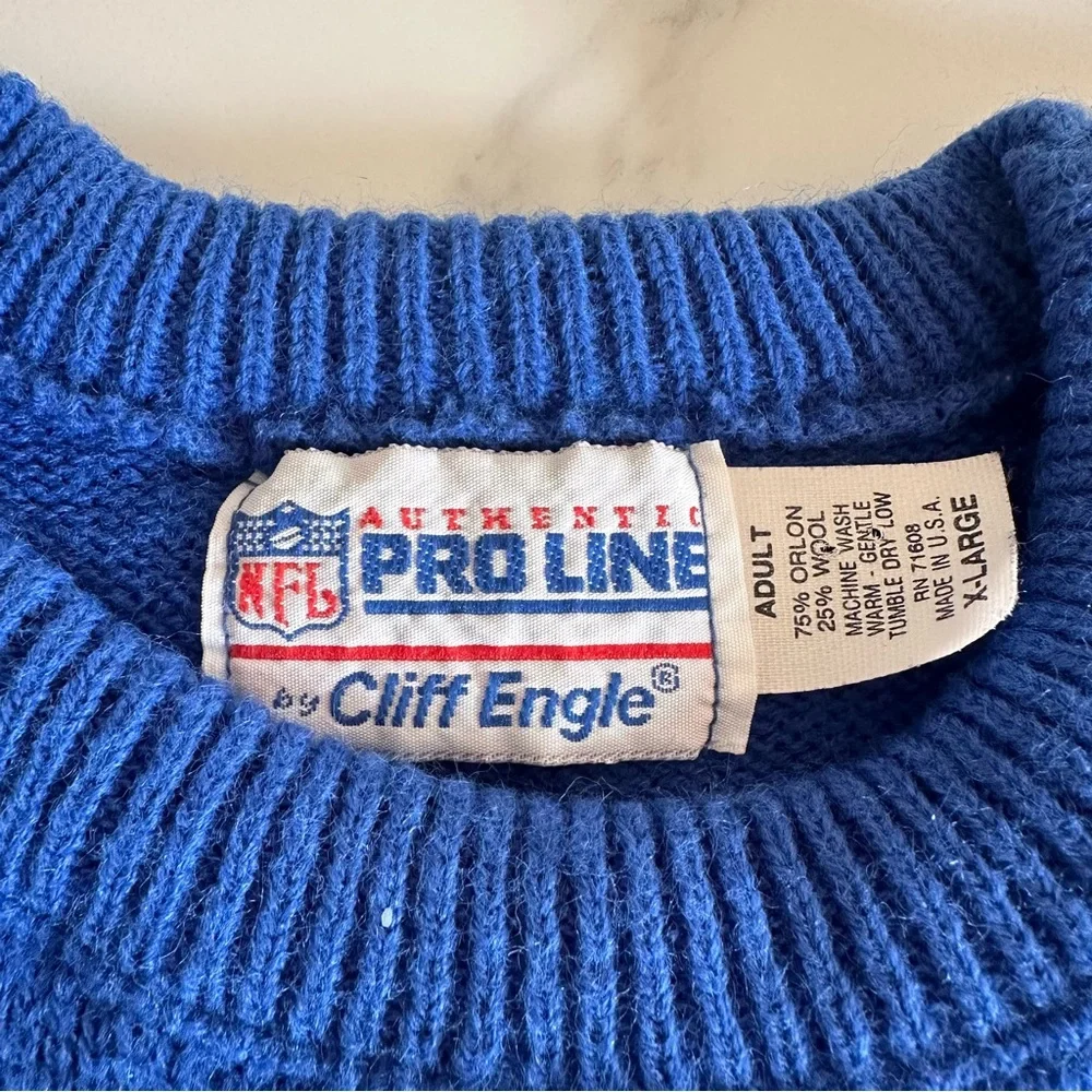 Rare Authentic Pro Line Vintage Buffalo Bills Sweater by Cliff Engle Size Large - Picture 3 of 9